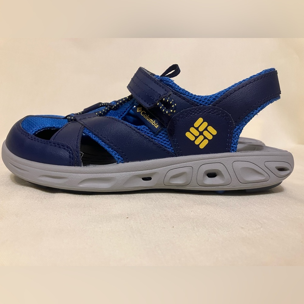 Columbia Techsun Wave Omnishield Boys Blue Hook And Loop Sandals Shoes Size 4 - Picture 5 of 16